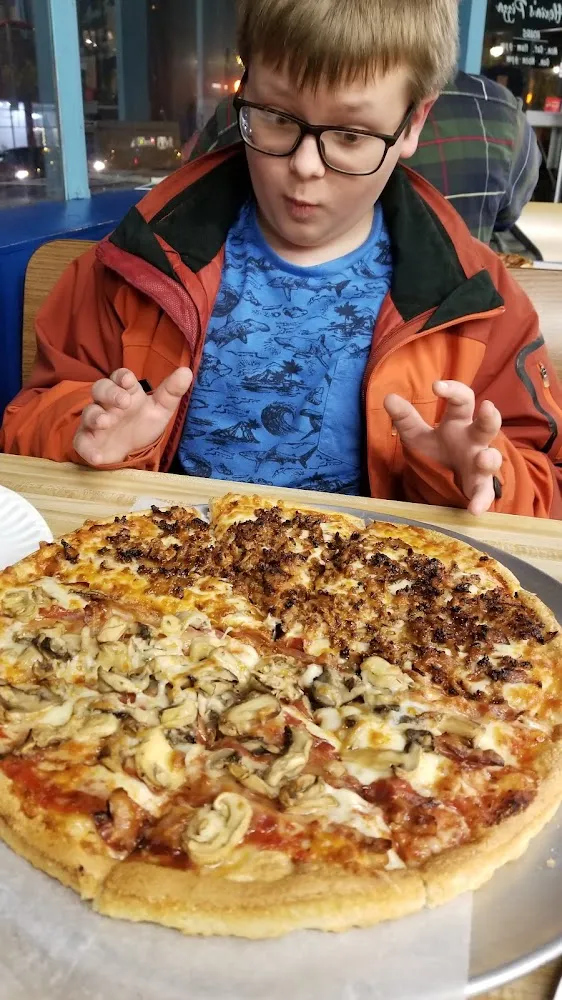 1 2 Mushroom Pizza 1 2 Bacon Pizza