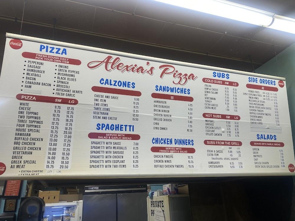 Alexia's Pizza Menu image 4